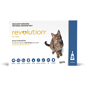 Revolution for cats 2.6-7.5kg blue