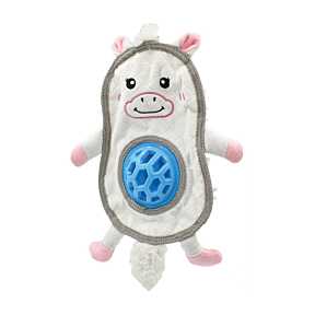 PuppyPlay Flatty Crinkle Treat Belly Unicorn Puppy Dog Toy