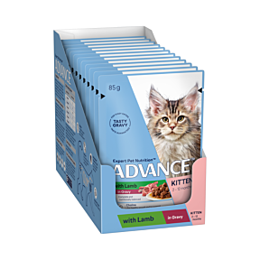 Advance Kitten Lamb In Gravy 12 x 85g front