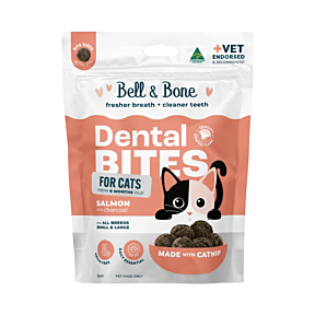 Bell & Bone Dental Bites for Cats Salmon & Charcoal 80g