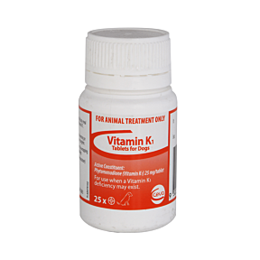 Ceva Dog Vitamin K1 Tablets 25mg/Tablet 25 Tablets
