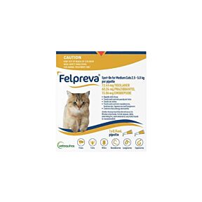 Felpreva Spot On Cat Medium 2.5-5kg Yellow