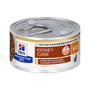Hill's Prescription Diet Cat k/d Kidney Care Chicken & Vegetable Stew 24 x 82g front