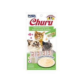 Inaba Churu Puree Chicken With Scallop Cat Treats 4 Pack