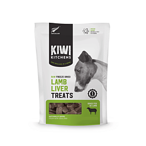 Kiwi Kitchens Raw Freeze Dried Lamb Liver Dog Treats Front