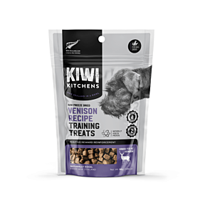 Kiwi Kitchens Raw Freeze Dried Venison Recipe Training Treats for Dogs 30g Front