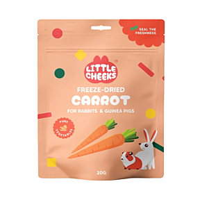 Little Cheeks Freeze Dried Carrot Treats for Rabbits & Guinea Pigs 10g
