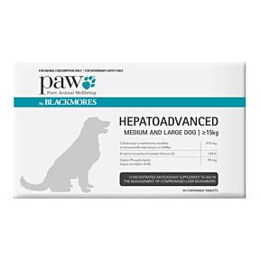 PAW Hepatoadvanced Medium and Large Dog 30 Tablets