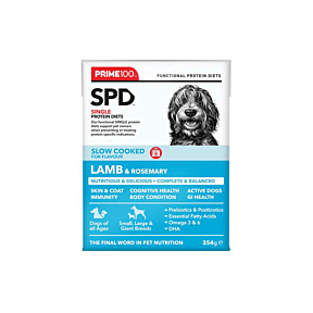 Prime100 SPD Adult Dog Lamb & Rosemary 12 x 354g Front