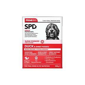 Prime100 SPD Duck & Sweet Potato 12 x 354g Front
