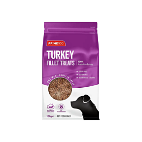 PRIME100 SPT Turkey Fillet Dog Treats 100g Front