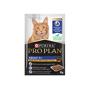 Pro Plan Adult Cat 7+ Chicken in Gravy 12 x 85g