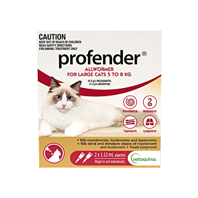 Profender Cat Large 5-8kg Red 2 Pack