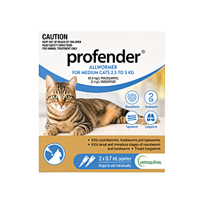 Profender Cat Medium 2.5-5kg Blue 2 Pack