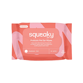 Squeaky Pet Probiotic Pet Ear Wipes Fragrance Free 20 Wipes