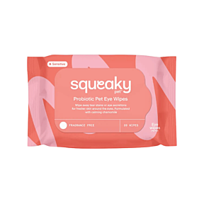 Squeaky Pet Probiotic Pet Eye Wipes Fragrance Free 20 Wipes