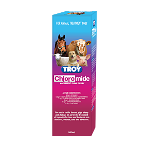Troy chloromide antiseptic pump spray 500ml