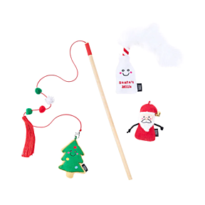ZippyClaws Holiday ZippyStick Santa with Cookies and Milk