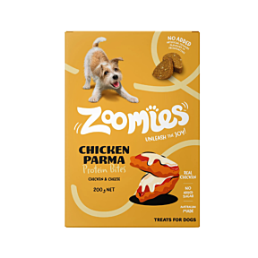 Zoomies Chicken Parma Protein Bites Dog Treats 200g
