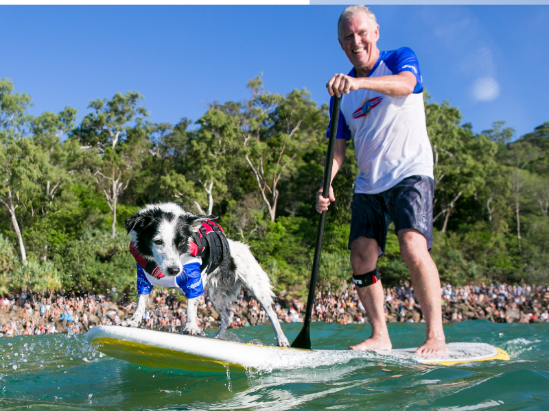 Chris and Rama at the 2017 Surfing Dog Spectacular
